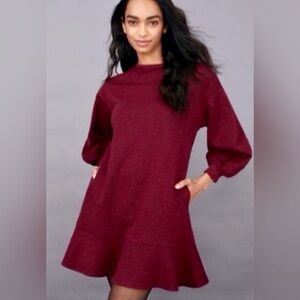 NWT Anthropologie Mare Mare Odila Burgundy Tunic Dress Size S Sku#189